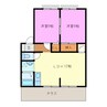 サンビレッジ鈴鹿 Ｂ棟 2LDKの間取り