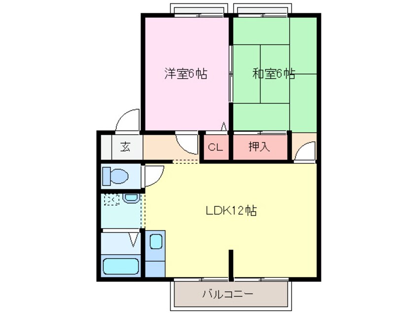 間取図 サンビレッジ鈴鹿 Ｂ棟