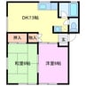 ファミール千代崎 Ｂ棟 2DKの間取り