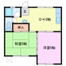 ライフ江島 2DKの間取り