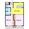 ロイヤル　ラ　ファミーユＡ棟 2LDKの間取り