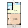 コーポ中 1DKの間取り