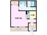 Casa　mia 1Kの間取り