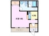 Casa　mia 1Kの間取り