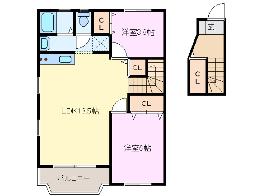 間取図 パディーヒルＡ棟