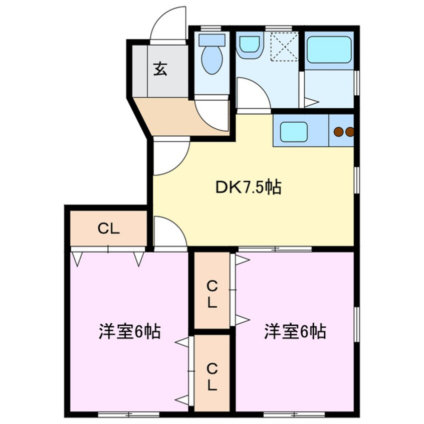 間取図 パディーヒルＡ棟