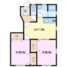 パディーヒルＡ棟 2DKの間取り