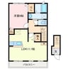 ミルキー 1LDKの間取り