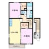 ミルトフリーデⅠ 2LDKの間取り