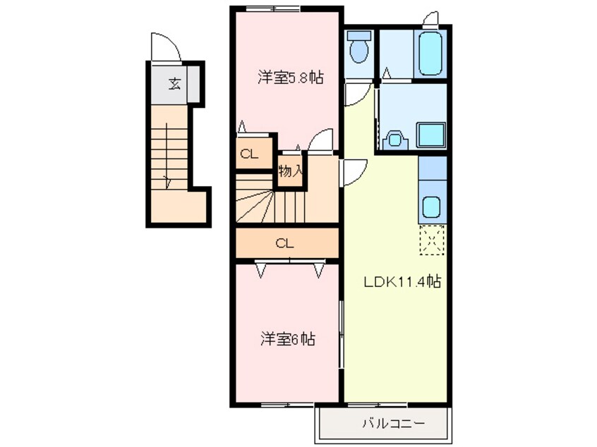 間取図 ソレアードKⅢ　A