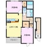 グレイス　ヒルⅡ 2LDKの間取り