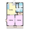 天神ビル 2DKの間取り