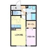 グランモア花林 1LDKの間取り