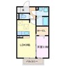 グランモア花林 1LDKの間取り