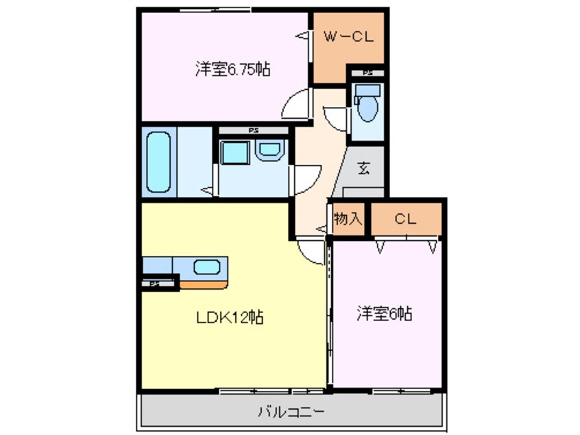 間取図 リビングタウン鈴鹿旭が丘Ａ棟