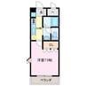 アンベリール 1Kの間取り