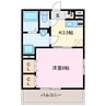 ピアーチェⅡ 1Kの間取り