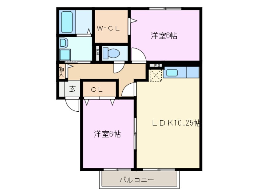 間取図 近鉄鈴鹿線/三日市駅 徒歩5分 1階 築20年