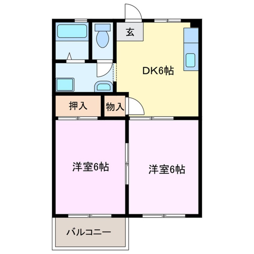 間取図 ピースフル西条台