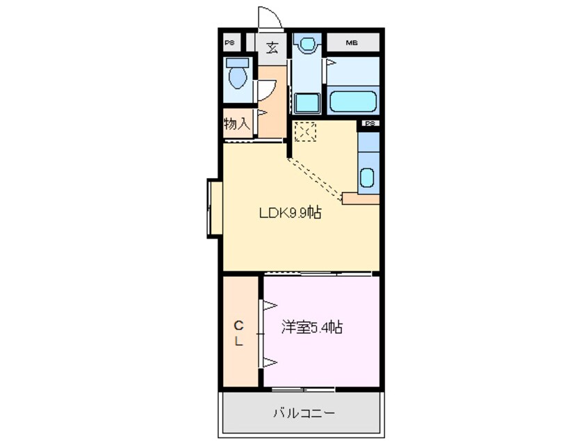 間取図 道伯ゴールドヒルズ　ローレル