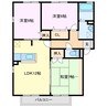 グリーンヒル高岡台Ｂ棟 3LDKの間取り