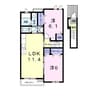 ブランコートA棟 2LDKの間取り