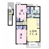 ブランコートＢ 2LDKの間取り