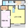 フローラ・S 1LDKの間取り