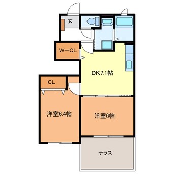 間取図 セレーノ・スパッツィオⅡＢ