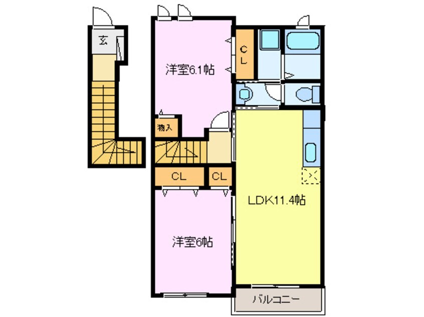 間取図 ウェルズ　ライフＡ