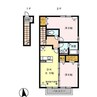 アズール 2DKの間取り