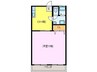 江島ランタンビル 1DKの間取り
