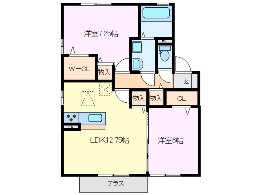 間取図 クラベールA棟