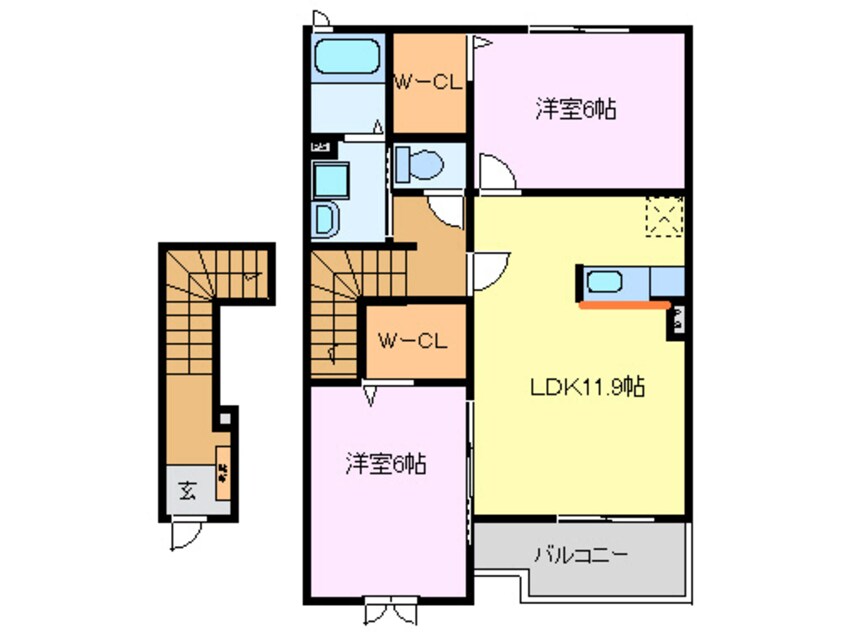 間取図 リアンヴィラージュA