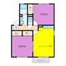 グランタイル高岡Ｃ棟 2LDKの間取り