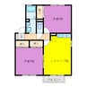 グランタイル高岡Ｃ棟 2LDKの間取り