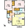 キセギ　シロエA 2LDKの間取り