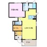 サンセールB棟 1LDKの間取り