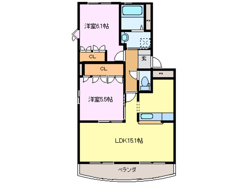 間取図 プリムローズ(江島町)