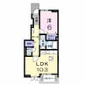ブリリアント寺家ⅡＡ 1LDKの間取り
