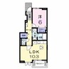 ブリリアント寺家ⅡＡ 1LDKの間取り