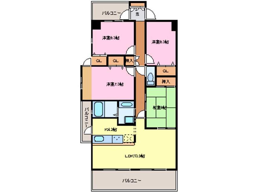 間取図 アトレ旭が丘3番館707号室