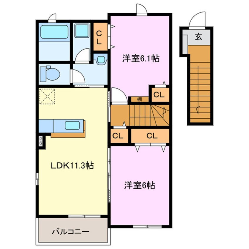間取図 ラフレシール　Ｃ棟