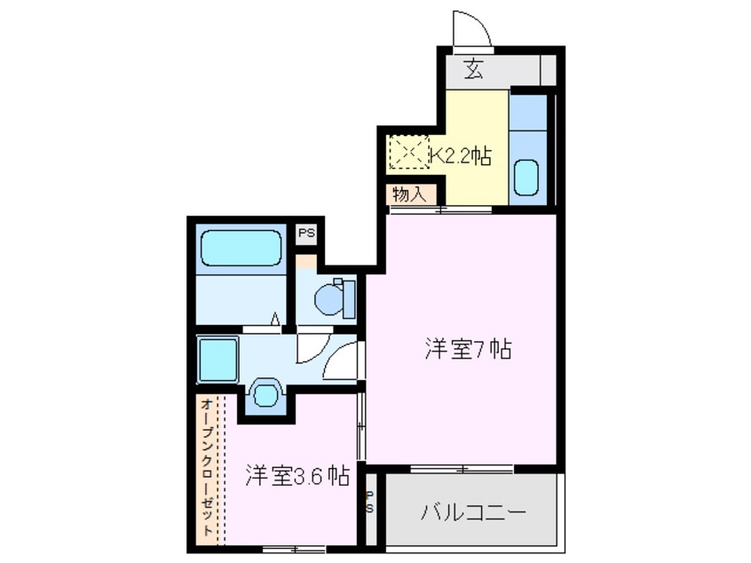間取図 コートハウス安塚Ⅱ