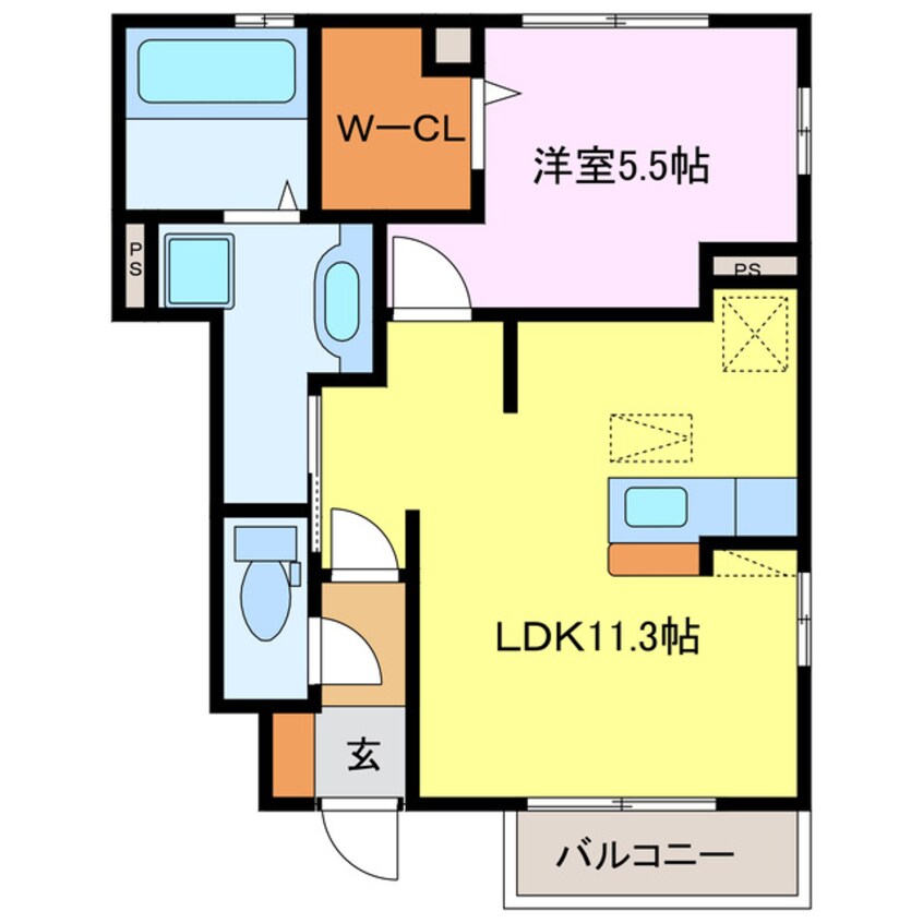 間取図 グランディールC棟