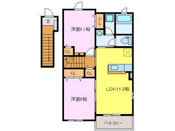 間取図 メイプルヴィラⅡ