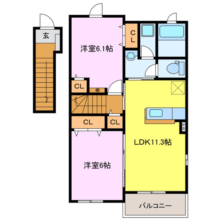 間取図 メイプルヴィラⅡ