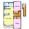 フランネルⅢ 2LDKの間取り