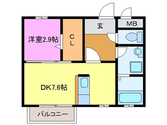 間取図 クレール三日市