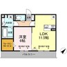 グランドエル・F　D 1LDKの間取り